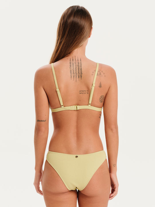Triangle Bikini Top with Adjustable Straps Green