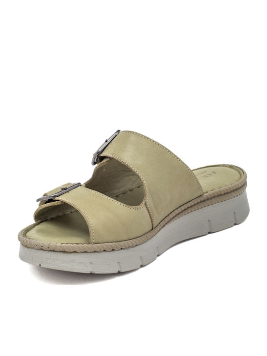 Leather Women's Anatomic Green Sandals