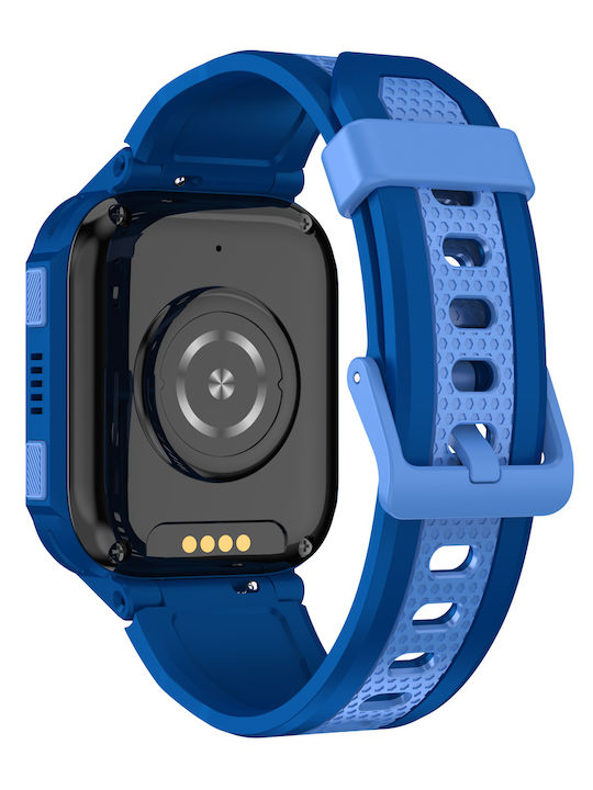 Lagenio Kids Digital Watch K10 with GPS and Rubber/Plastic Strap Blue
