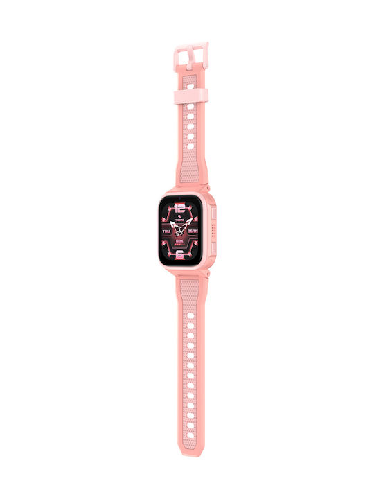 Lagenio Kids Digital Watch K10 with GPS and Rubber/Plastic Strap Pink