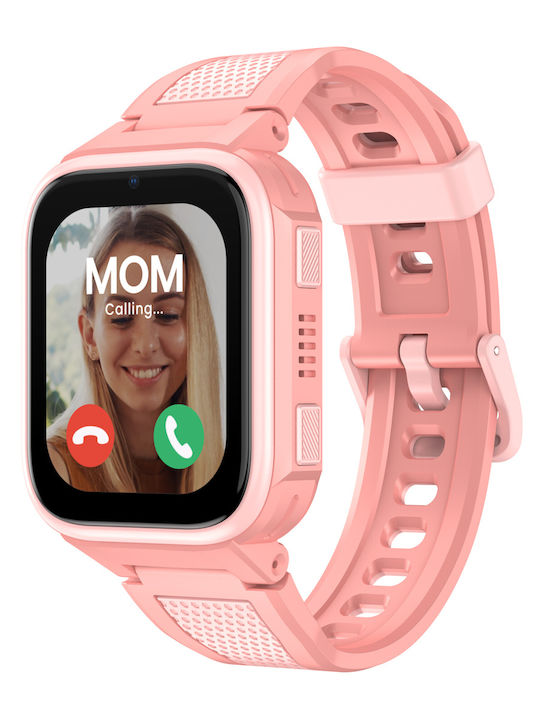 Lagenio Kids Digital Watch K10 with GPS and Rubber/Plastic Strap Pink