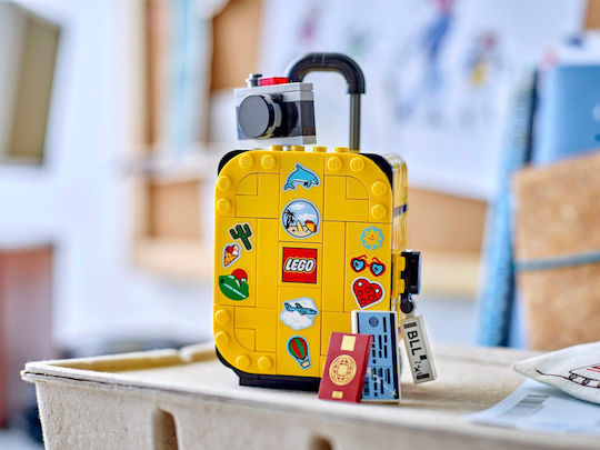LEGO Yellow Building Blocks Travel Suitcase For 7+ Years 184 Pieces