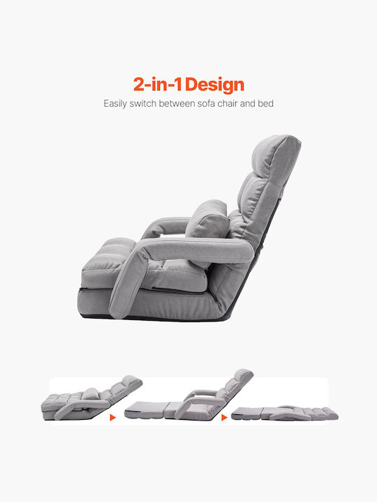 Outdoor Armchair Metallic Grey 64x63x69cm