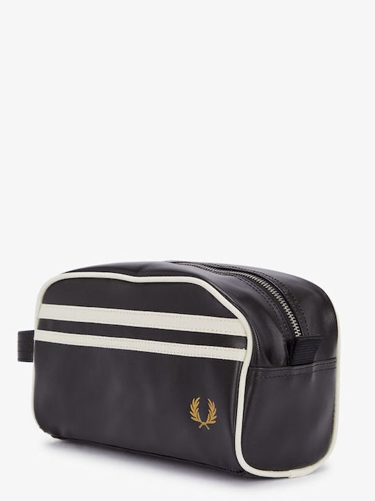 Fred Perry Men's Coated Polyester Wash Bag L8298-d57 Black