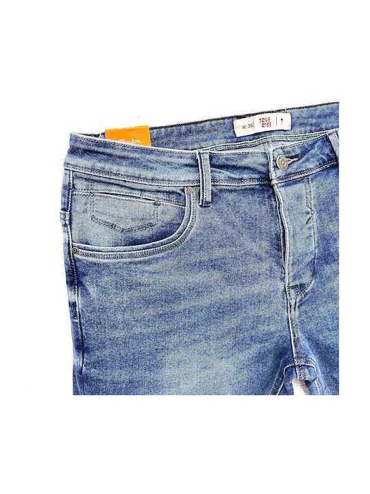 Men's Jeans Pants Elastic Light Blue