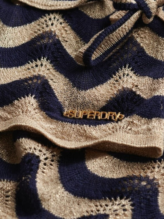 D3 Ovin Zigzag Knit Shorts Women's Shorts Navy Gold Χρυσο - Navy Gold Gold