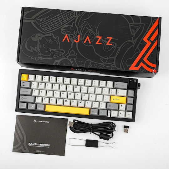 Ajazz AK820 Max Gaming Mechanical Keyboard 75% with Flying Fish switches and RGB lighting (English US) Gray