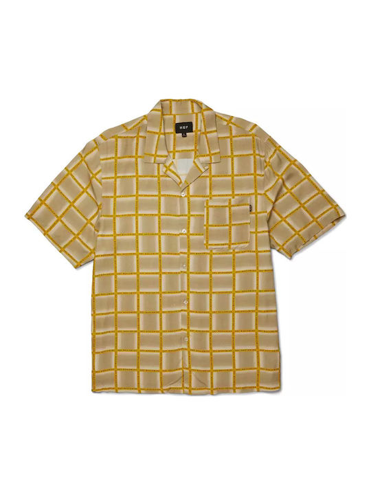 Resort Short Sleeve Shirt in Wide Line Mustard