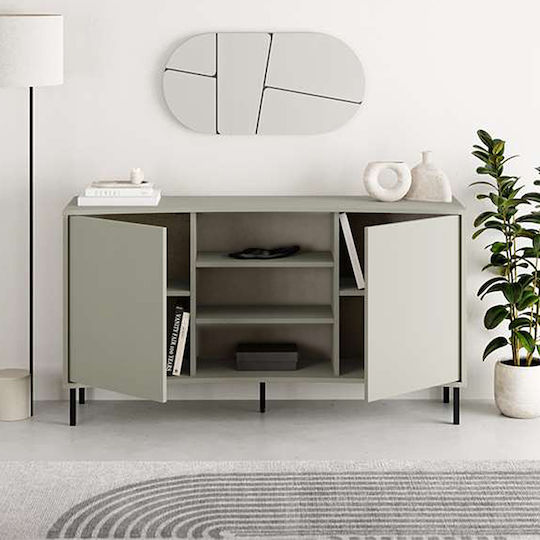 Μπουφές Frem από Ξύλο & Μέταλλο Ash Green 150x40x81cm