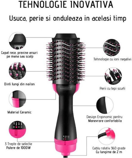 Ceramică Perie Electrică cu Aer pentru Îndreptare și Bucle 1000W