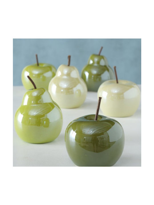 Decorative Ceramic Fruit Pearl Apple Ecru Decorative Ceramic Fruit Pearl Apple Ecru