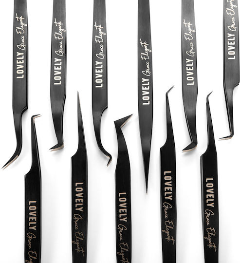 Lovely Grace Elegante Black Series 45 Degrees Λαβίδα Τοποθέτησης Βλεφαρίδων 7 mm