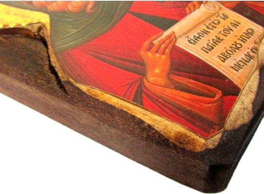 Ξυλινη Εικονα Αγιος Αντωνιος 20x8cm