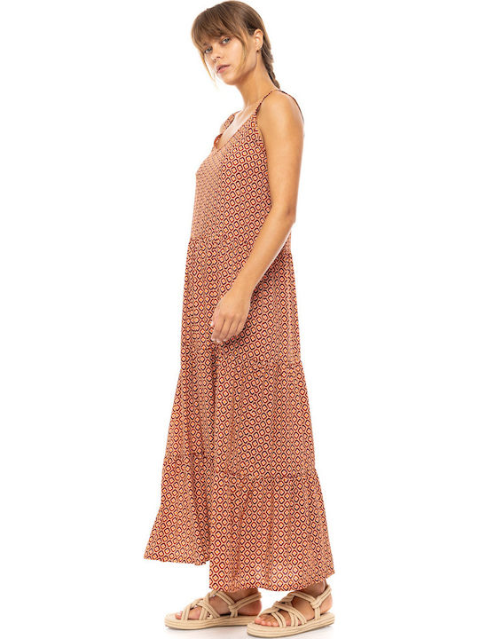 Γυναικείο Beachdress Pink Label Φόρεμα Long Prism Geo Viscose Τιράντα Γυναικείο Beachdress Pink Label Φόρεμα Long Prism Geo Viscose Τιράντα