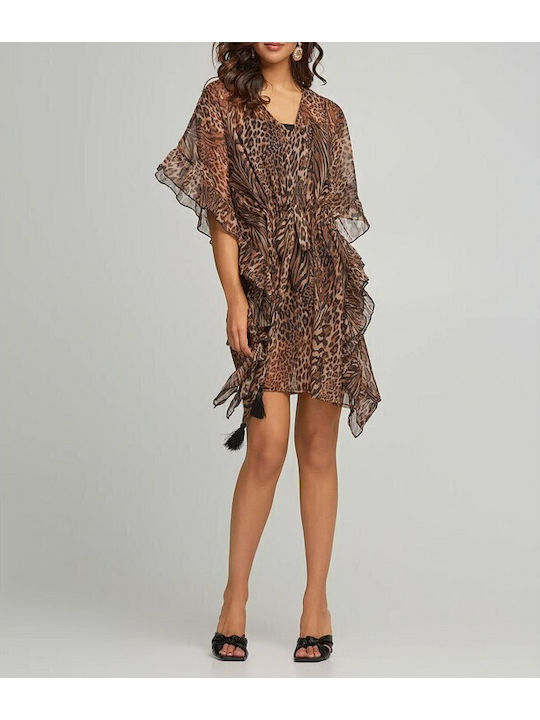 Lynne 053-640001-70 Leoparden-Kaftan