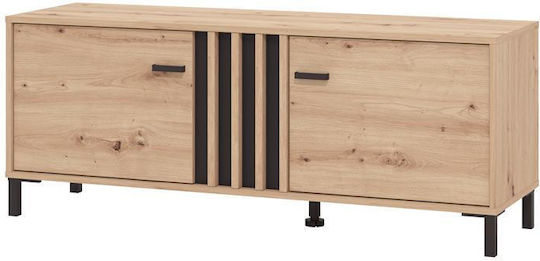 Телевизионно Мебелче Laval Дъб/черно Д132xДл40xВ52см