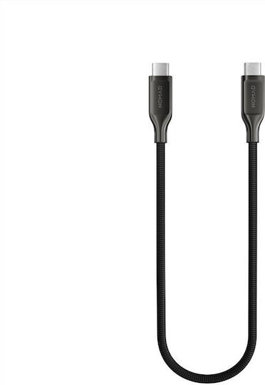 Nomad Kevlar Braided USB 2.0 Cable USB-C Male - USB-C 240W PD Black 0.3m