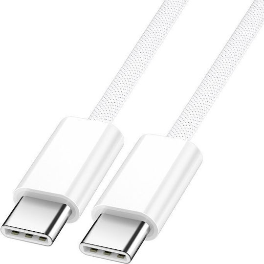 BWOO USB 2.0 Кабел USB-C Мъжки - USB-C 60W Захранване PD Бял 2м