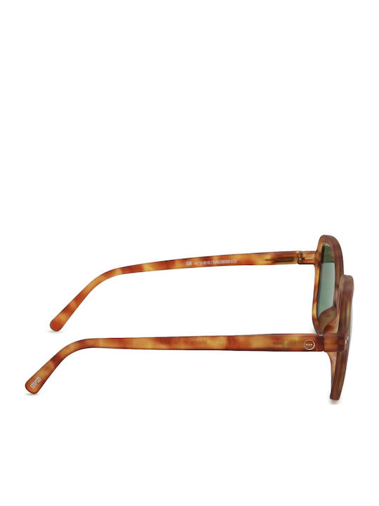 Izipizi Unisex Sunglasses with Brown Plastic Frame and Brown Lens