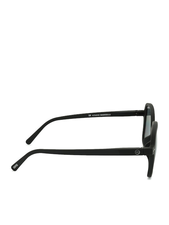 Izipizi Unisex Sunglasses with Black Plastic Frame and Black Lens
