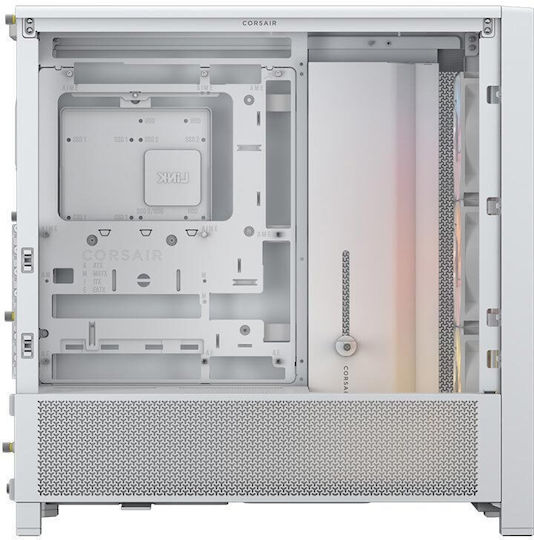 Corsair Corsair Gehäuse 4000D RS Gaming Midi-Turm Computergehäuse mit RGB-Beleuchtung Weiß