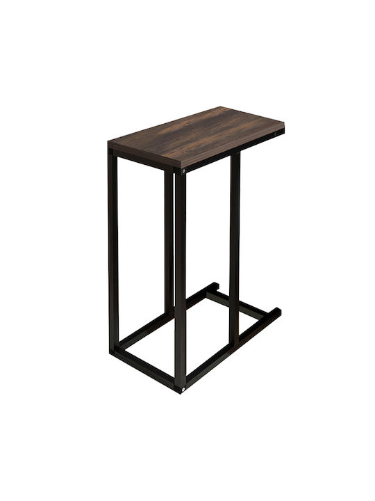 Masă Laterală Rectangulară Agiro Din Lemn Rustic Culoare Nuc L45,7xL25,5xÎ62,9cm