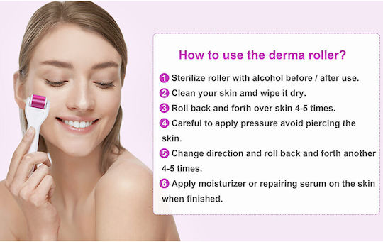 Μεσοθεραπείας Σετ Derma Roller 1200 needles 1.5mm 3τμχ