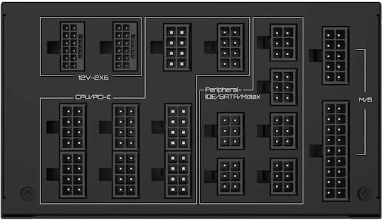 Gigabyte 1600W Черен Компютърно захранване Пълен модул 80 Plus Platinum (GP-UD1600PM-PG5)