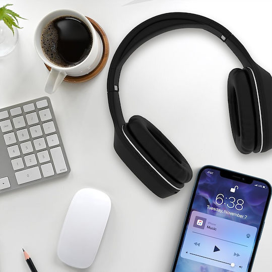 Forever BTH-505 Bluetooth Wireless On Ear Headphones with 8 hours of Operation Black