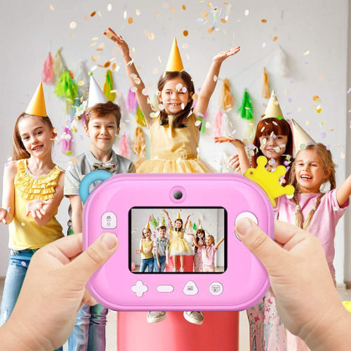 Skysonic Instant Kids Детски Фотоапарат 12МР с Термален Печат Фламинго Многоцветен