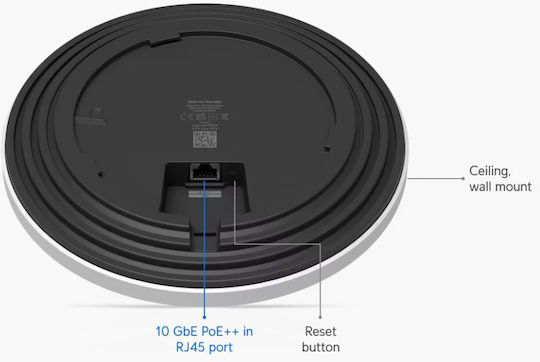 Ubiquiti U7-Pro-XGS Access Point Wi‑Fi 7 Tri Band (2.4 & 5 & 6GHz) Λευκό