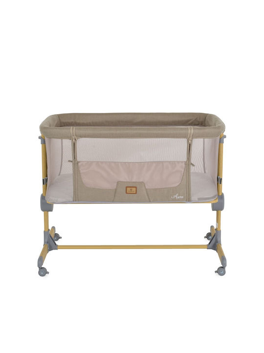 Cangaroo Cradle Aura with Side Opening and Wheels Beige
