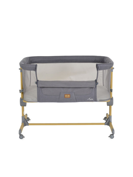 Cangaroo Cradle Aura with Side Opening and Wheels Gray
