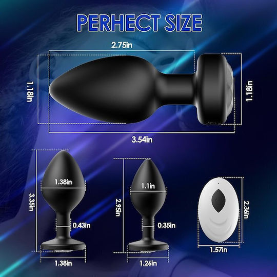 Smd Vibra Plug Set 3pcs Remote Controlled Butt Plug Vibrator Anal Plug Vibration Remote Control + 2 Plugs Black | Skroutz.mt Smd Vibra Plug Set 3pcs Remote Controlled Butt Plug Vibrator Anal Plug Vibration Remote Control + 2 Plugs Black | Skroutz.mt