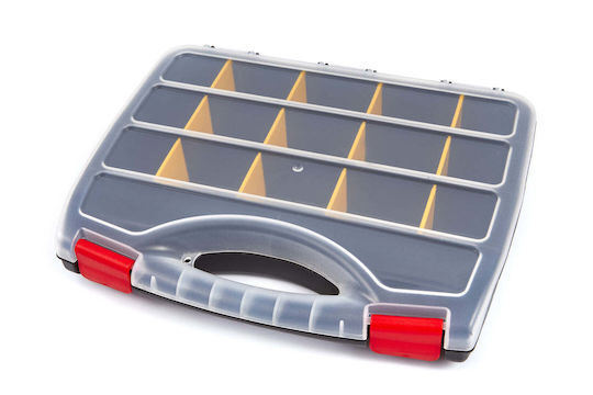 HBM Machines Organizator pentru Compartimentul de Unelte cu Compartimente Reglabile Transparentă 31.5x25.5x5.5cm.