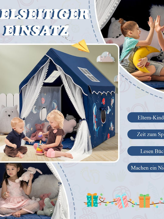 Costway Kids House Play Tent for 1+ years Blue