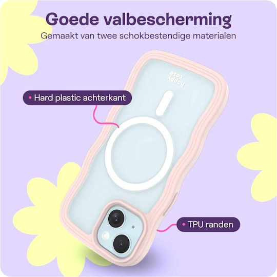 HappyCase Back Cover Plastic / Silicon cu Curea Transparent (iPhone 15Xiaomi 15 ProRealme 14 Pro)