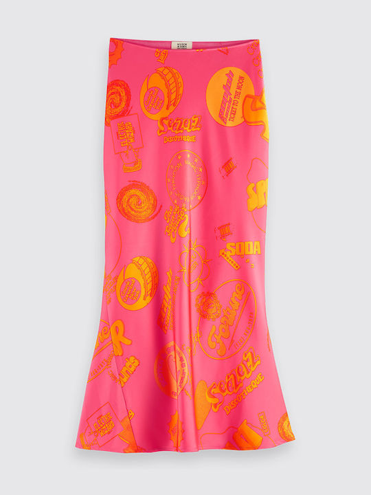 Satin,σατεν Midi Rock Rosa