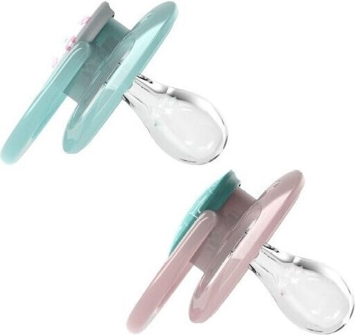 Dr. Brown's Advantage Pacifiers Silicone Pink-Sky Blue for 6-18 months 2pcs