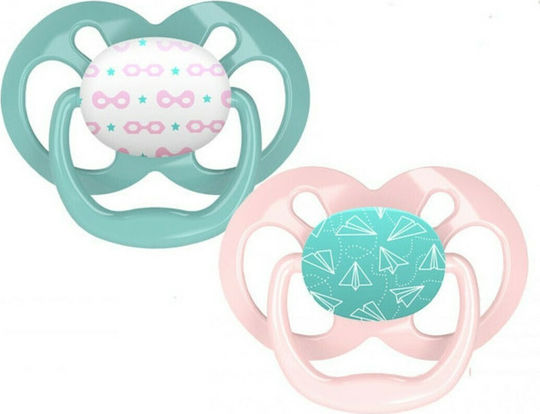 Dr. Brown's Advantage Pacifiers Silicone Pink-Sky Blue for 6-18 months 2pcs