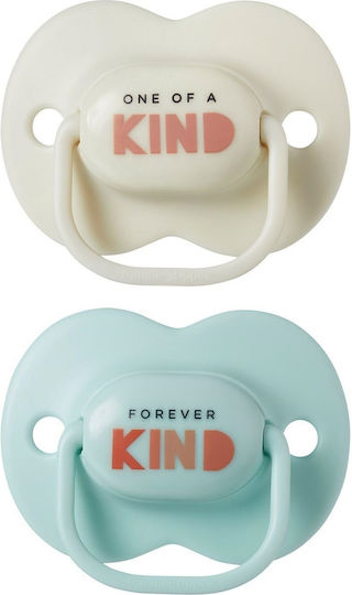 Tommee Tippee Anytime Soother Orthodontic Pacifiers Silicone Mint/Grey for 0-6 months 2pcs