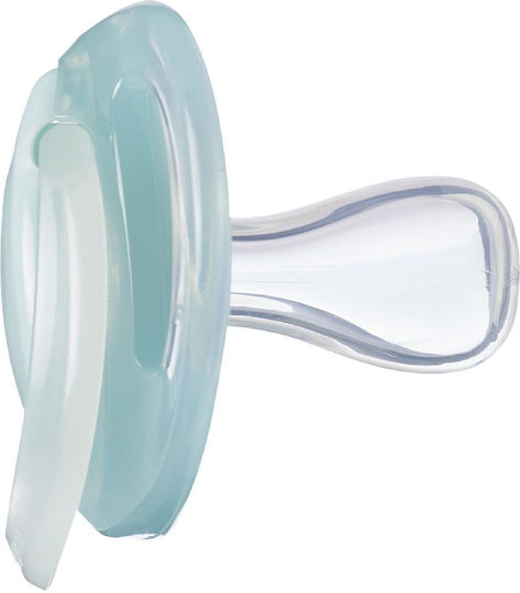Tommee Tippee Night Time Ортодонтски Биберони Силикон Нощна Синьо Бежово за 0-6 месеци 2бр