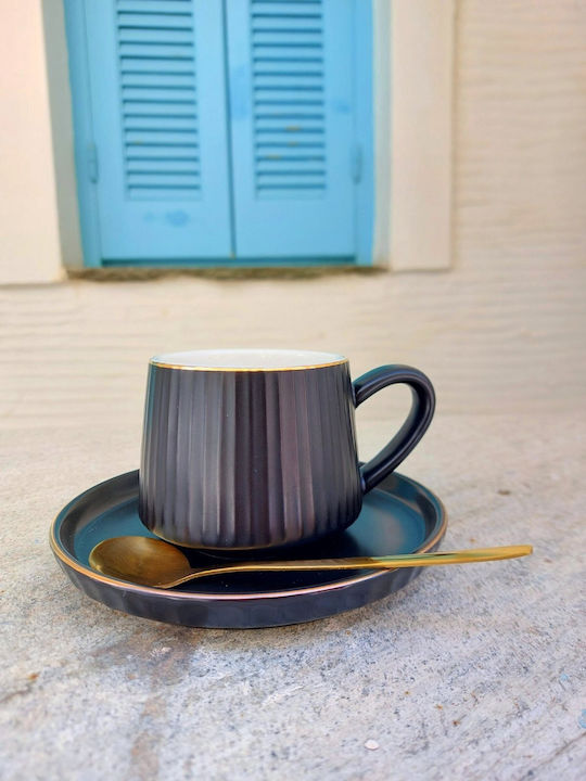 Cană Cappuccino Ceramică Negru 230ml
