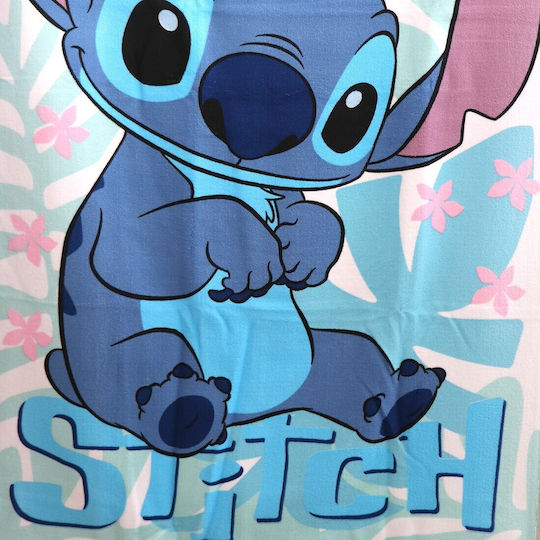 Aymax Kids Beach Towel Light Blue Lilo & Stitch 140x70cm