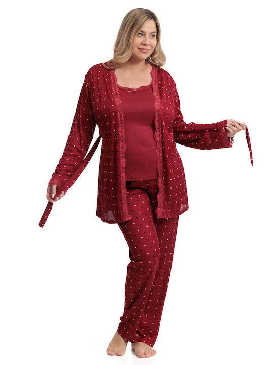 SNC Homewear Sommer Damen Robe mit Pyjama