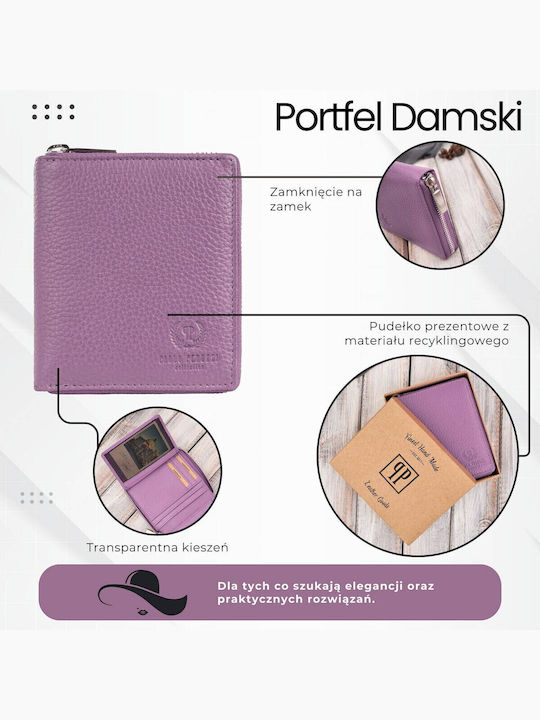 Din piele Portofel de damă cu RFID Violet
