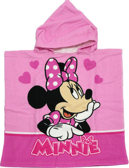 Disney Mouse Παιδικό Πόντσο Θαλάσσης Minnie Ροζ