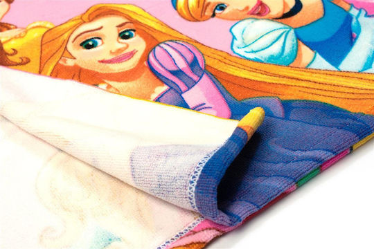 Dimcol Strandponcho Schnelltrocknend Disney Home Prinzessin 08 50x100 Rosa 100% Mikrofaser