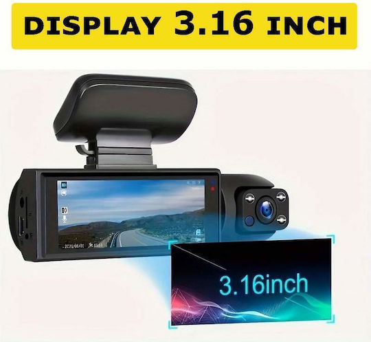 Set Camera DVR Auto 1080P cu Ecran 3.16" pentru Parbriz & Camera de Marsarier