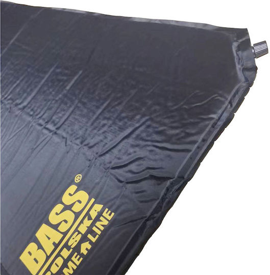 Bass Polska Selbstaufblasend Einzeln Camping Schlafmatte 180x50cm Dicke 5cm in Schwarz Farbe { pn }}